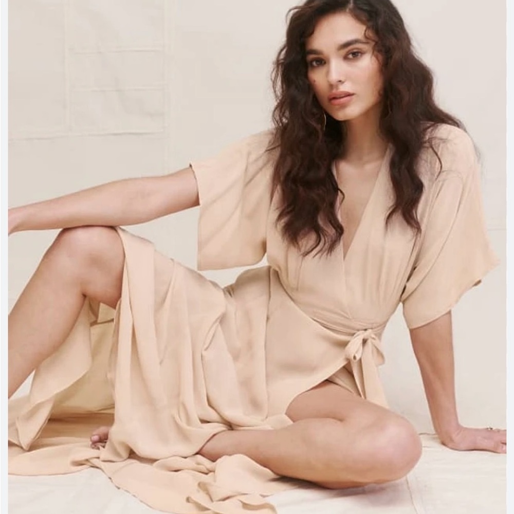 Reformation Beige Maxi Dress